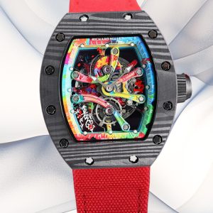 Best Swiss Super Clone Richard Mille RM 68-01 Montre DE Luxe Replica Watch, 51mm Carbon Fiber