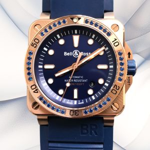 Bell And Ross Instruments BR0392-D-BL-ST/SRB Replica - Swiss Super Clone Diver Watch with Diamond Bezel