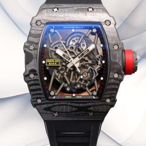 Richard Mille RM 35-02 Black Replica - Swiss Super Clone | 50mm Carbon Fiber | Men's Luxury