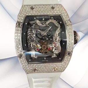 Best Swiss Super Clone Replica Richard Mille RM 51-01 Tiger & Dragon White Strap