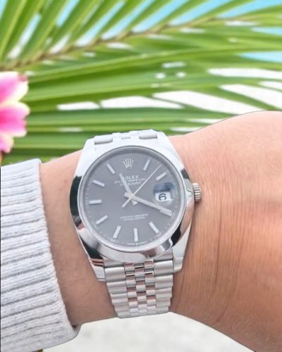Best Swiss Super Clone Rolex Datejust 126300 Replica Watch - 41mm Grey Oyster photo review
