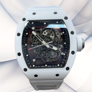 Best Swiss Super Clone Richard Mille RM 055 White Replica - AAA+ Ceramic Masterpiece