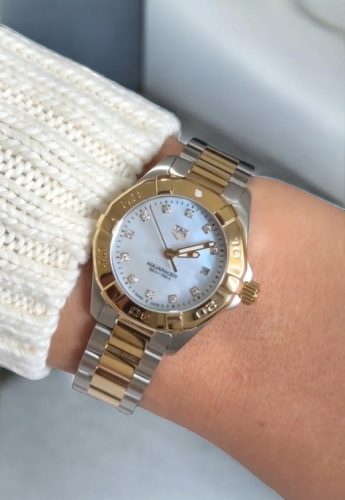Best Swiss Replica TAG Heuer Aquaracer WBD1422.BB0321 | 27mm Gold/Diamond Sport Watch photo review