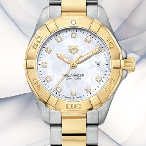 Best Swiss Replica TAG Heuer Aquaracer WBD1422.BB0321 | 27mm Gold/Diamond Sport Watch