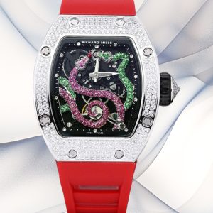 Replica Richard Mille RM 026 Watch – Swiss Movement, Diamond-Set Case, Skeleton Dial With Jeweled Serpents