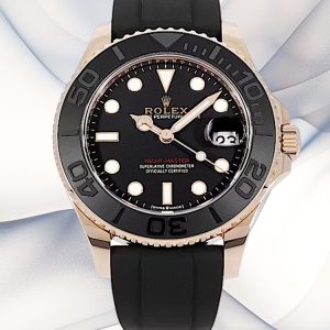 Swiss Super Clone Rolex Yacht-Master 116655 Replica Rose Gold – 40mm Ceramic & Rubber