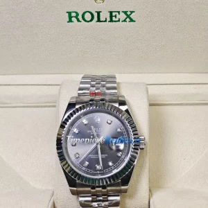 Rolex Datejust m126334-0006 Super Clone Stainless Steel Diamond Dial Watch
