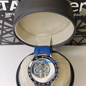 TAG Heuer Carrera CBU2081.FT6274 Super Clone Chronograph Blue Rubber Strap Watch