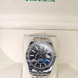Rolex Sky-Dweller 326934 Replica 1:1 Black Dial Stainless Steel Automatic Watch