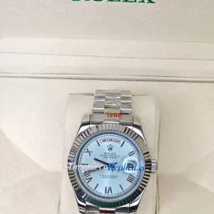 Rolex Day-Date m228236-0012 Replica Super Clone Blue Dial Stainless Steel Automatic Watch