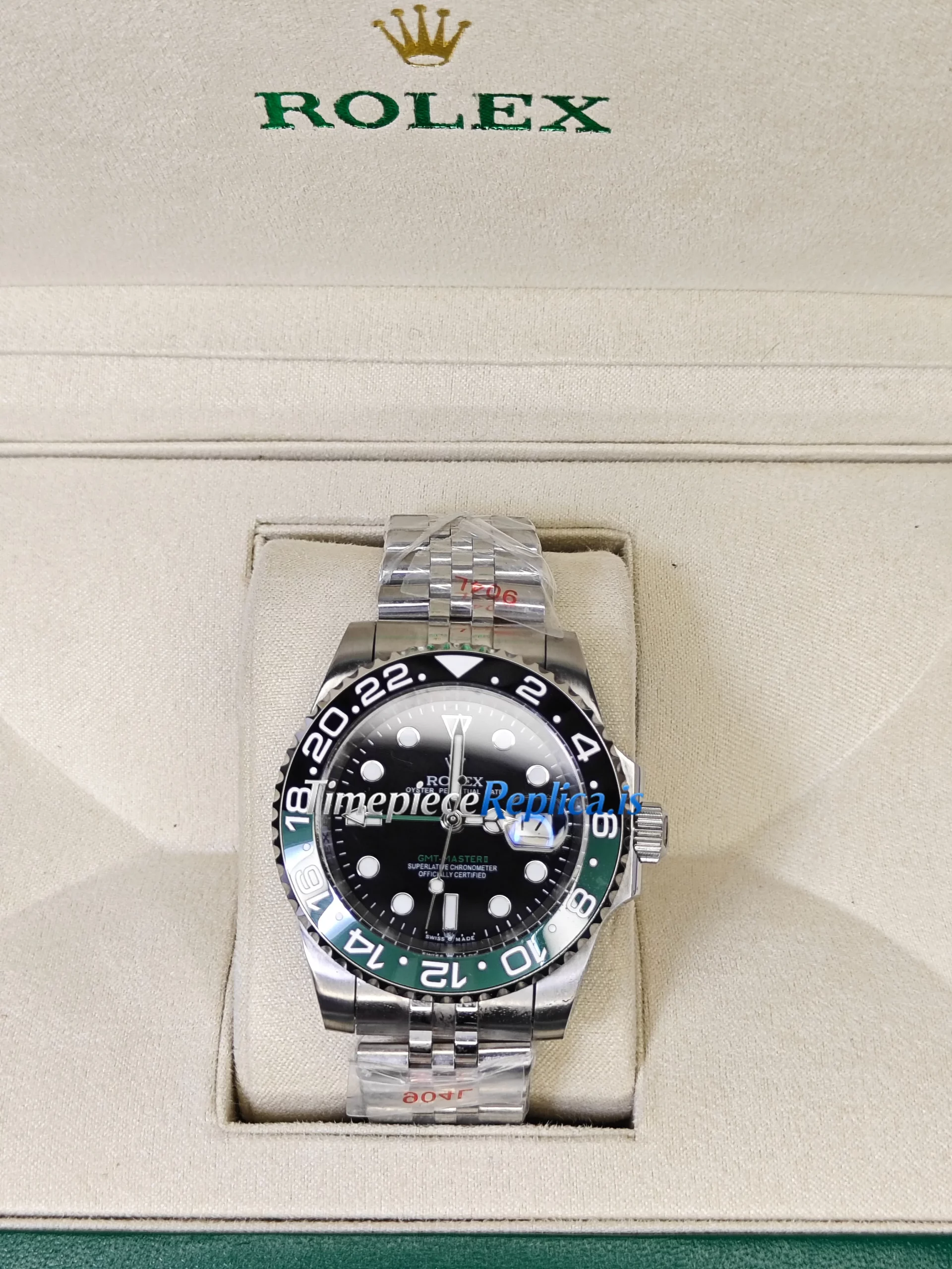 Rolex GMT-Master II 126720VTNR Replica Swiss Black & Green Bezel Stainless Steel Watch