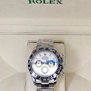 Rolex Daytona 116500LN-78590 Replica Super Clone White Dial Stainless Steel Chronograph Watch