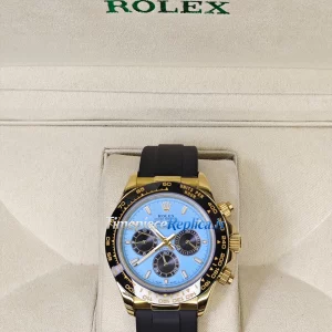 Rolex Daytona M126518LN-0014 Replica 1:1 Blue Dial Black Ceramic Bezel Chronograph Watch