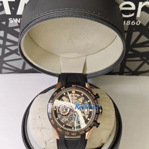TAG Heuer Carrera CBU2050.FT6273 Swiss Skeleton Black Dial Rose Gold Case Watch
